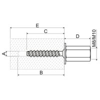 Šroub do betonu M8/M10 KOPOS KBS 6X35 M8/M10_PO
