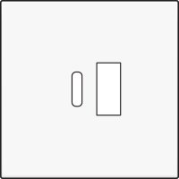 Kryt USB A+C nabíječky-WHITE COATED NIKO 154-68002