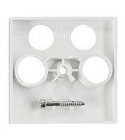 Kryt anténní zásuvky TV, typ HSAT-M, 4 otvory, bílý SCHRACK EV104011--