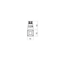 XARNO SQ. RECESSED 13W 2700K 36grd GD (5