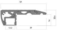 PRF151 for STEP MOUNTING, AL. PROFILE, w
