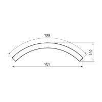 XFREE M CURVED 500mm 90dgr SUSP. LIGHT F