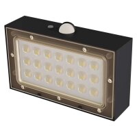 Solární LED svítidlo BRIXO s pohybovým čidlem, černé, neutrální bílá EMOS ZG162S