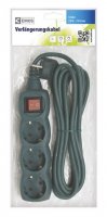 Prodlužovací kabel 3 zásuvky 3M ZELENÁ SCHUKO Emos P1323Z