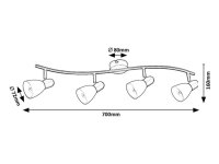SOMA černá E14 4x MAX 40W IP20