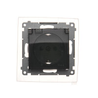 Zásuvka Schuko IP44 s clonkami a těsněním rámečku 16A, 250V, antracit mat