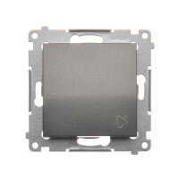 Ovládač zapínací ZVONEK, řazení 1/0, 16AX 250V,antracit mat, metalizované