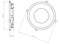 Přední kryt, HaloX 100, průměr 68 mm, do betonu KAISER 1281-61