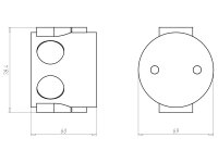 Krabice protipožární hloubka 60 mm, pod omítku KAISER 1564-01