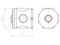 Krabice přístrojová, hloubka 79 mm, do betonu KAISER 1260-40