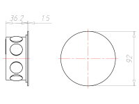 Krabice instalační průměr 36 mm s víkem, pod omítku KAISER 1172-09