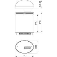 Modul základny a kryt ELYPS WM LT 4X 12/24 V, ACDC, černá SIRENA 32458