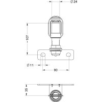 Držák se základnou SPINOTTO FZP ocelový plech SIRENA 83509