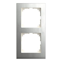 Rámeček Merten M-Pure Decor, dvojnásobný, Stainless steel SCHNEIDER MEG4020-3646
