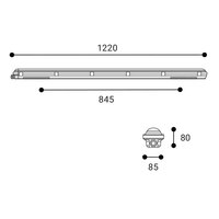 Svítidlo venkovní stropní  DUSTER III 120 20-35W 3000K/3500K/4000K šedá 1221851