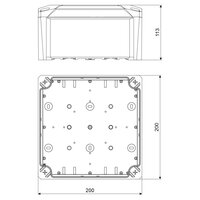 KRABICE DIAMOND, barva šedá RAL 7035, IP66, IK07 KOPOS KKD 200_KA