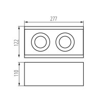 Přisazené stropní svítidlo TORIM DLP-250 W-B 28462 Kanlux