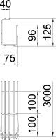 OBO G-GRM 125 75 A4 Mřížový žlab Magic G 125x75x3000 Ušlechtilá ocel