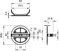 OBO UV 70 FD Víko s pružinou Pod omítku O84mm bílá Polystyrol PS