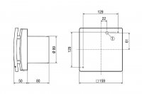 Maico 0084.0202 ECA 100 ipro F nástěnný axiální ventilátor DN 100