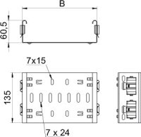 OBO FVM 620 A2 Spojka tvar. prvku Magic 60 60x200 Nerez 1.4307 A2 1.4301