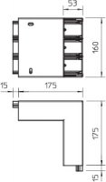 OBO 6116263 Vnější roh GEK-KAS53160-3