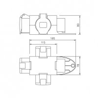 PCE 9430343 9430343 rozbočovač ST. ANTON, 3 x zásuvk