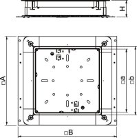 OBO UZD 250-3 R Odbočná krabice pro výšku mazaniny 70-125 mm 410x367x70 Ocel