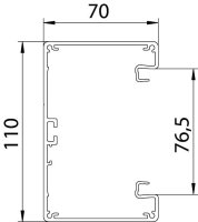 OBO GA-S70110RW Kanál pro přístroje Rapid 80 70x110x2000 čistě bílá Hliník Alu