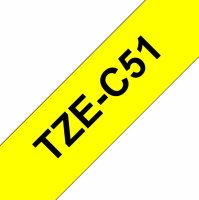 BROTHER TZe-C51, signální žlutá / černá (24mm)