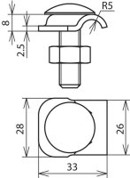 Příložka pro prům. 6-10mm, nerez vratový šroub a matice M10 DEHN 390159