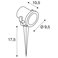 NAUTILUS BODEC nerez kabel 230V GU10 35W SLV 229740