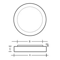 Stropní svítidlo Tendo 300mm 9,6W 4000K 1250lm LUCIS S26.K4.TEZ2