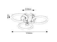 SOTIRIS LED 21W IP20 saténový chrom RABALUX 71007