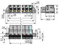 Pružinová svorka Push-in CAGE CLAMP šedá 2,5mm2 5pól. WAGO 2231-205/031-000