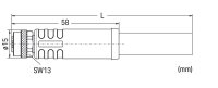 Napájecí kabel Zásuvka M12L  přímá 5pól. WAGO 756-3501/050-100
