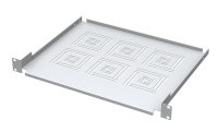 Police 19" 1U 350mm ukládací plato RAL 7035 úchyt na přední lišty UP-03