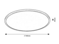 EZIO LED 36W IP20 matná černá 3000K 3600lm RABALUX 71158