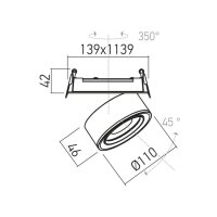 XARTE REC. SQ. 28W 220-240V AC 4000K CRI
