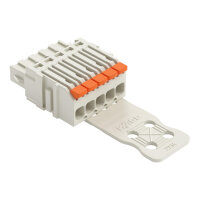 1vodičová pružinová svorkovnice, Páčka, Push-in CAGE CLAMP, Světle šedá