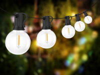 LED řetěz 25xG40/0,5W,230V,3000K,IP44,15