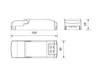 Stmívatelný LED driver TRIAK 550mA, 23-46VDC, 25W PANLUX PN09000084
