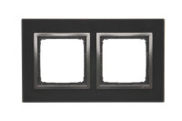 Rámeček 2 -násobný Simon 54 Nature, IP20/IP44, skleněný ztuhlá láva DRN2/73