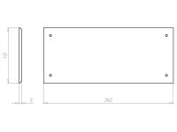 Víko šroubovací 262x112x5 mm, do betonu KAISER 9914.02