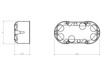 Krabice dvojitá bezhalogenová hl. 47mm, do dutých stěn KAISER 9062-77