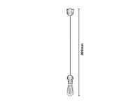 Fix pendant 4649-50, black