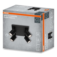 LED SPOT ELEMENTAL BLACK 4XGU10 PLATE BLACK OSRAM 4099854587580
