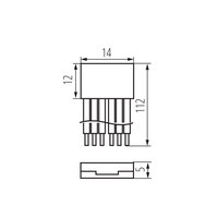 Konektor LED COB pasku CON P 12 RGBCCT CP KANLUX 90724
