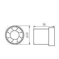 Potrubní ventilátor WIR WK-12 průměr 120 mm 70901 Kanlux