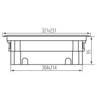 Plastová krabice do podlahy BIURO+ 8xM45 - pro libovolný materiál 28305 Kanlux